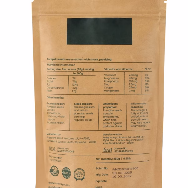 Pumpkin Seeds | Certified Organic – Vitality
