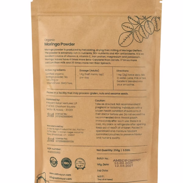 Organic Moringa Powder | Nature’s Multivitamin in a Spoon