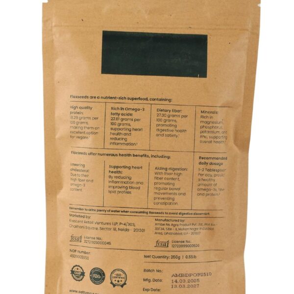 Flax Seed Powder | Certified Organic | Plant based