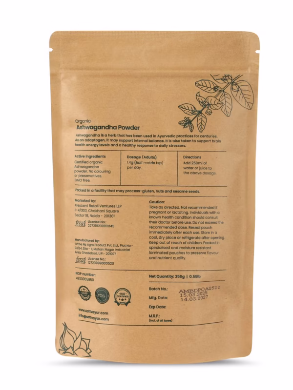 Ashwagandha Powder | Certified Organic
